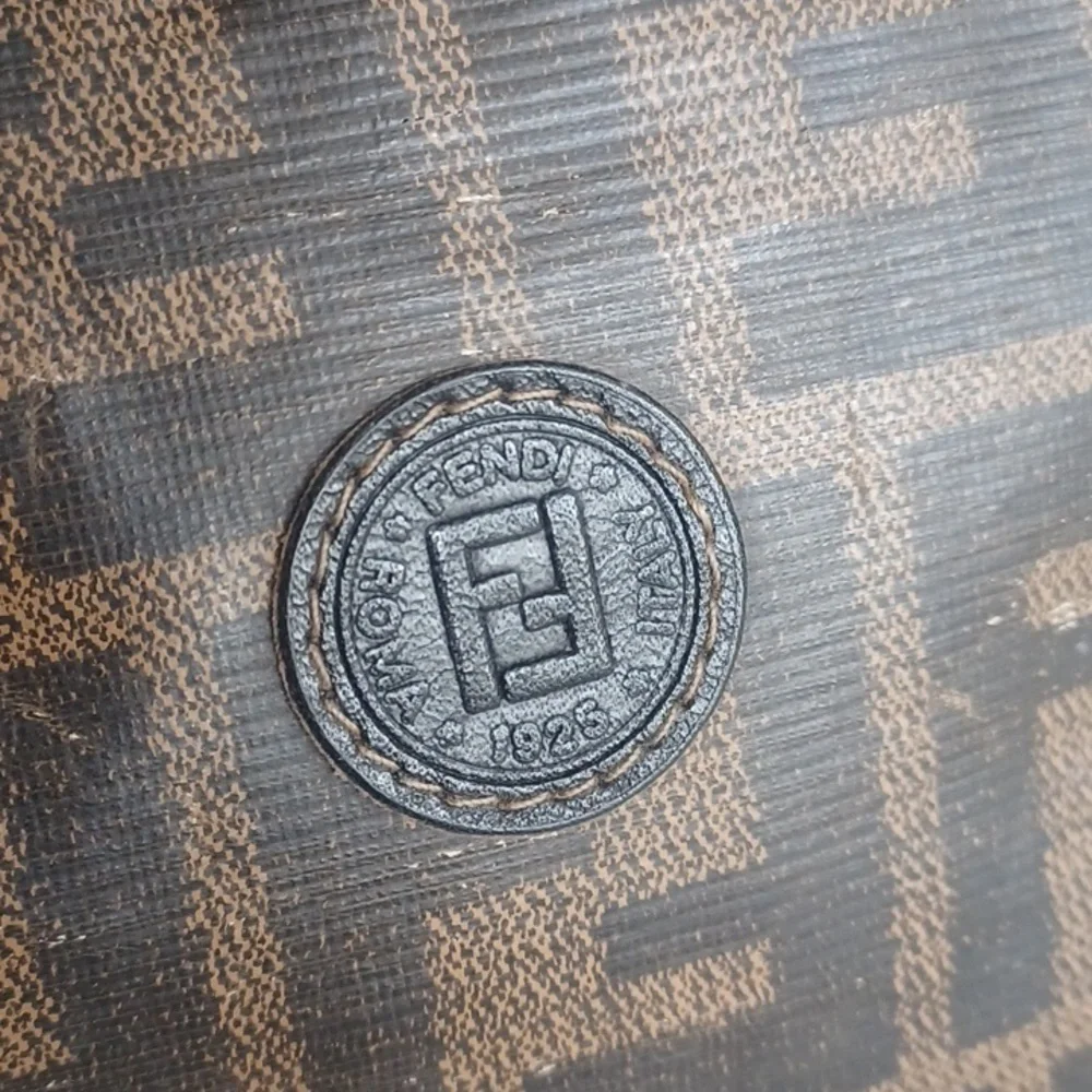 Vintage Fendi Brown Monogram Pouch